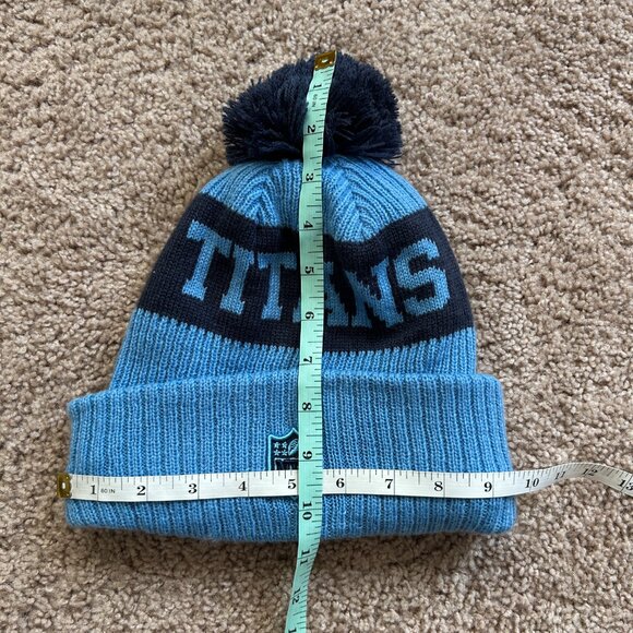 New Era NFL Tennessee Titans Blue Pom Beanie One Size Fits Most - Picture 4 of 4